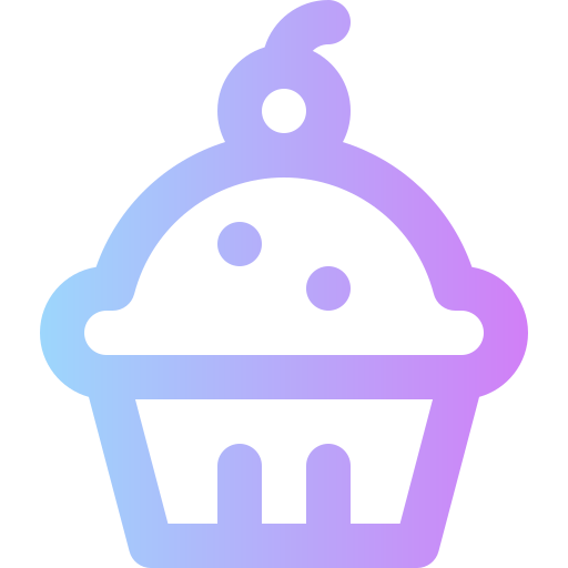 Cupcake Super Basic Rounded Gradient icon