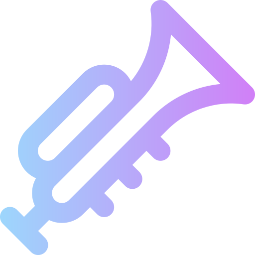 Trumpet Super Basic Rounded Gradient icon