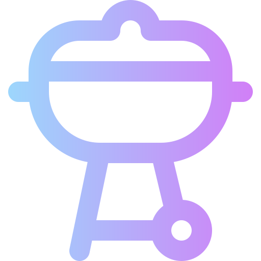 barbecue Super Basic Rounded Gradient icona