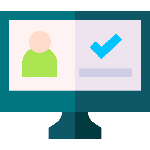 Online voting Basic Straight Flat icon