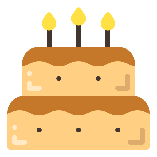 tort urodzinowy Generic Flat ikona