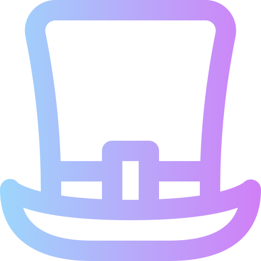 Top hat Super Basic Rounded Gradient icon