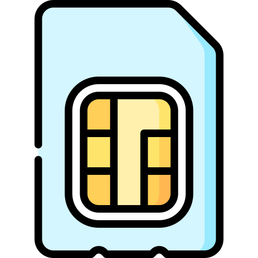 Sim card Special Lineal color icon