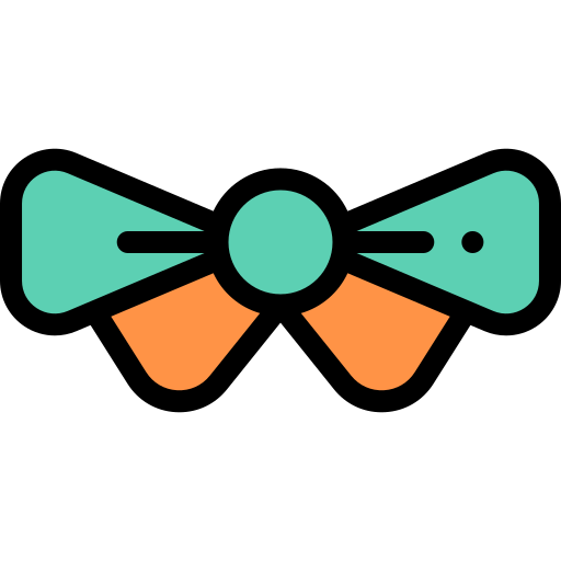 Bow tie Detailed Rounded Lineal color icon