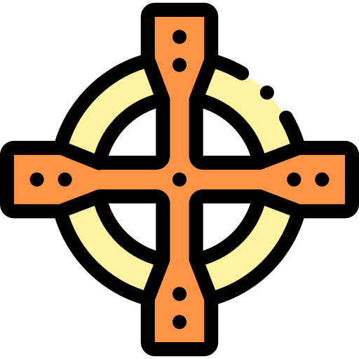 croix celtique Detailed Rounded Lineal color Icône