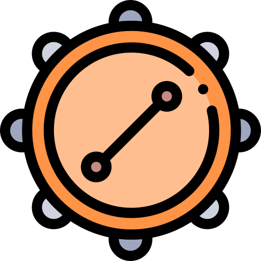bodhrán Detailed Rounded Lineal color icona