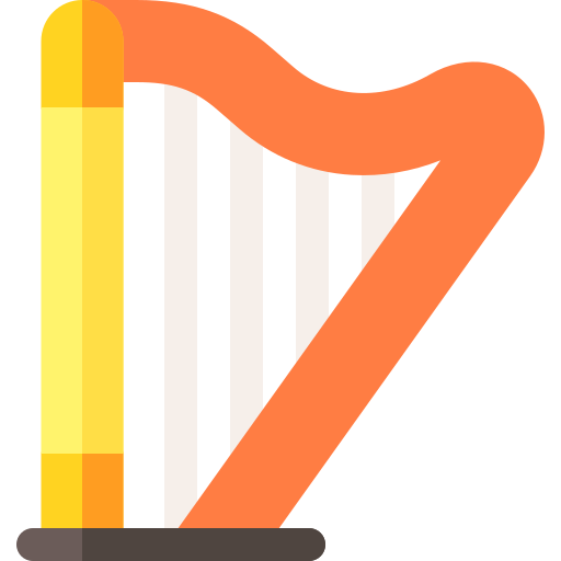 Harp Basic Rounded Flat icon