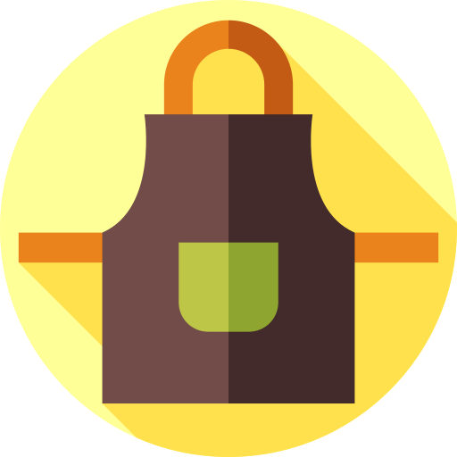 Apron Flat Circular Flat icon