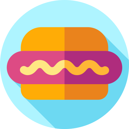 hotdog Flat Circular Flat icoon