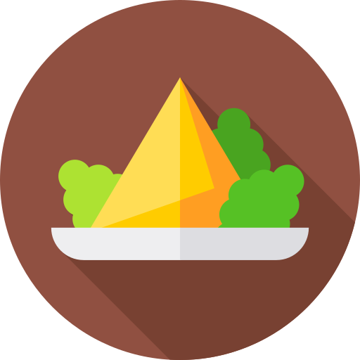 Samosa Flat Circular Flat icon