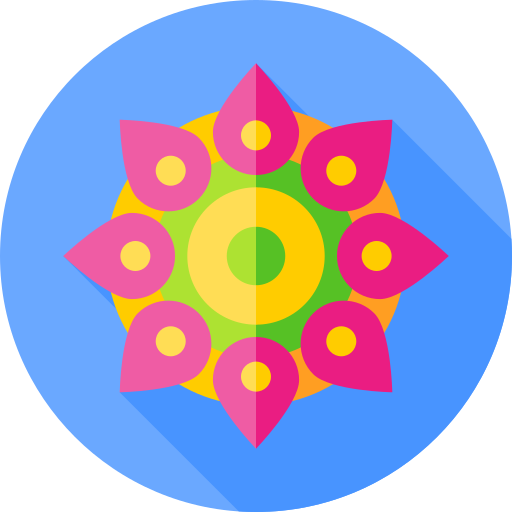 rangoli Flat Circular Flat icon