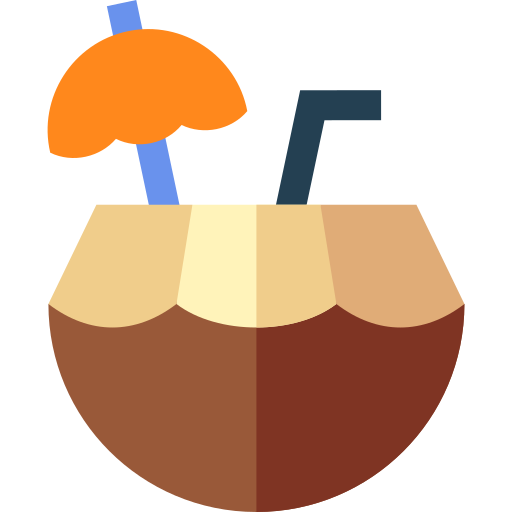 napój kokosowy Basic Straight Flat ikona