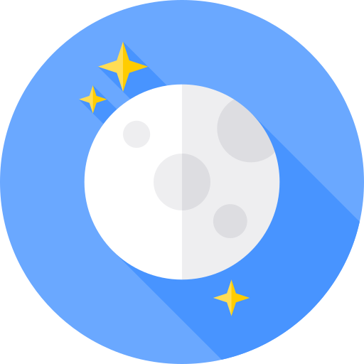 luna llena Flat Circular Flat icono