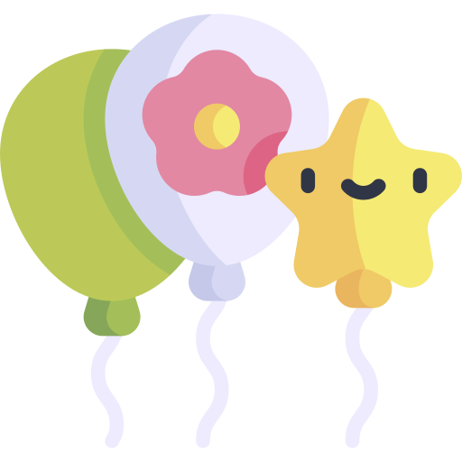 ballonnen Kawaii Flat icoon