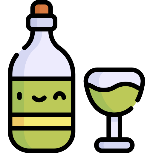 ワイン Kawaii Lineal color icon