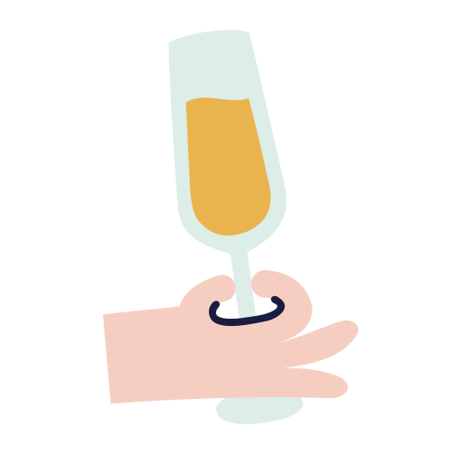 Бокал для шампанского Generic Flat иконка