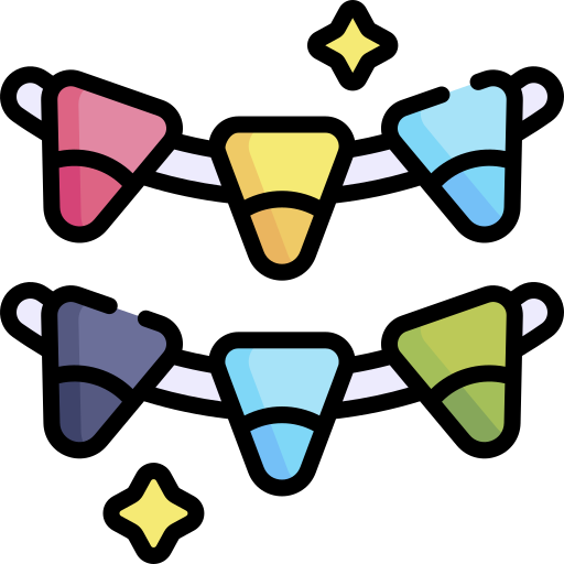 Garland Kawaii Lineal color icon