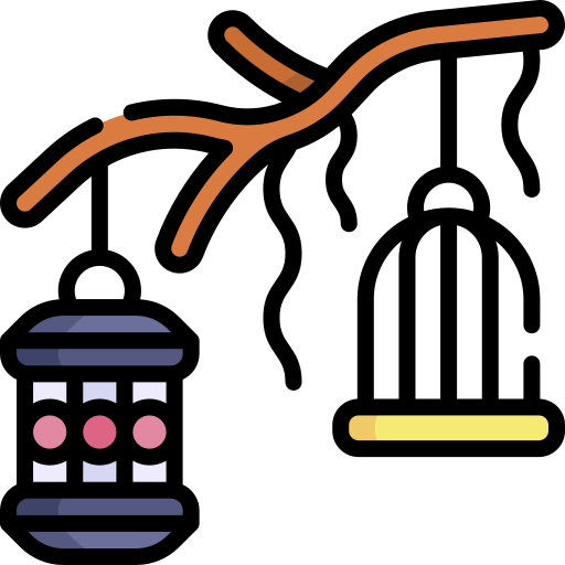 linterna Kawaii Lineal color icono