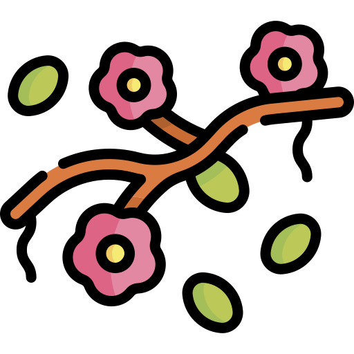 ramo Kawaii Lineal color icona
