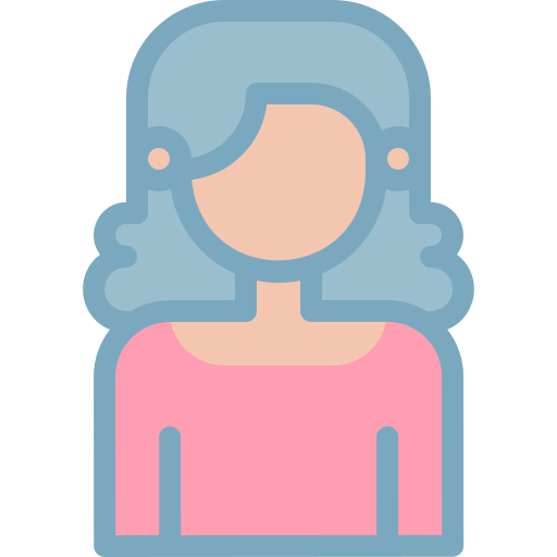 여성 Detailed color Lineal color icon