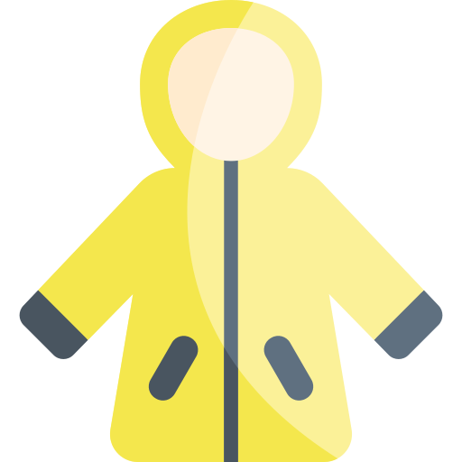 płaszcz przeciwdeszczowy Kawaii Flat ikona