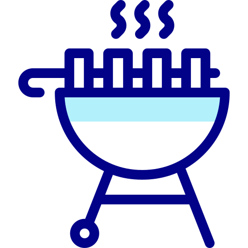 Bbq Detailed Mixed Lineal color icon