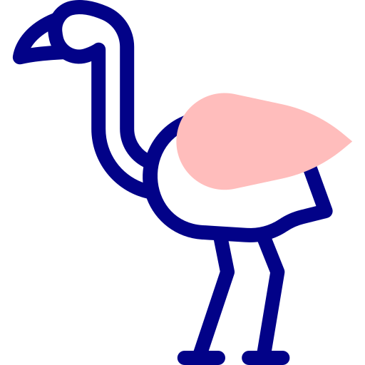 Flamingo Detailed Mixed Lineal color icon