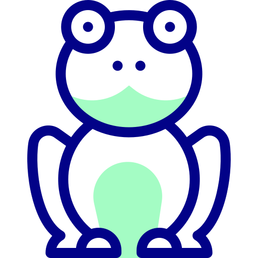 Frog Detailed Mixed Lineal color icon