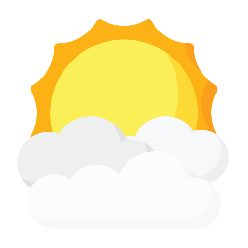 nubes y sol Generic Flat icono