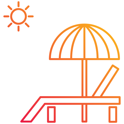 parasol plażowy Generic Gradient ikona