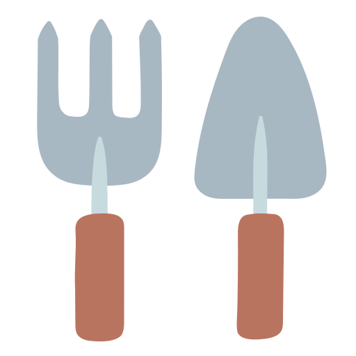Shovel and rake Generic Flat icon