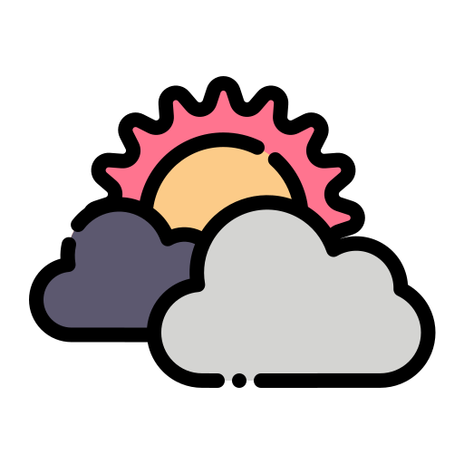 nublado Generic Outline Color icono