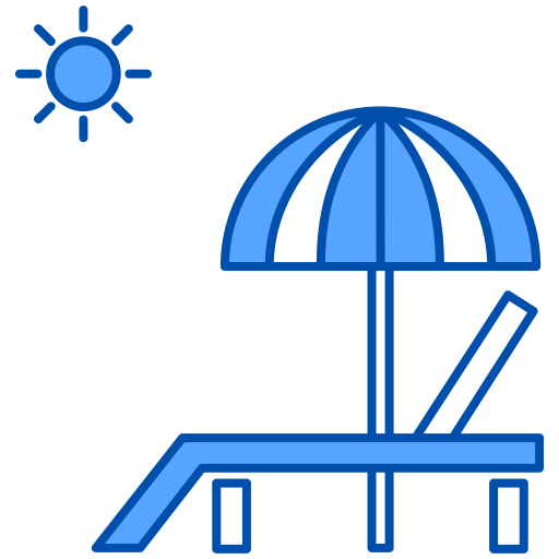 Beach umbrella Generic Blue icon