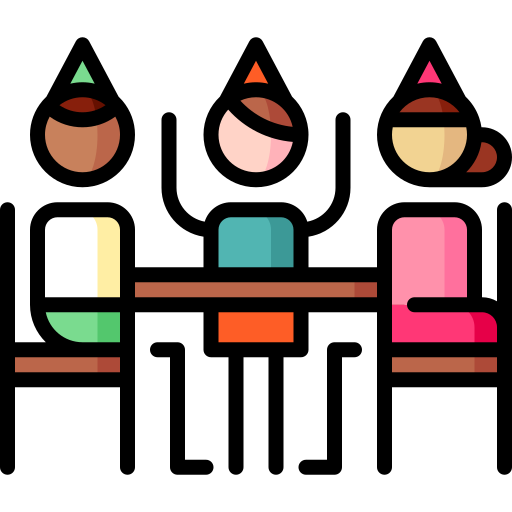День рождения Puppet Characters Lineal Color иконка