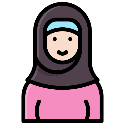 hijab Generic Outline Color icona