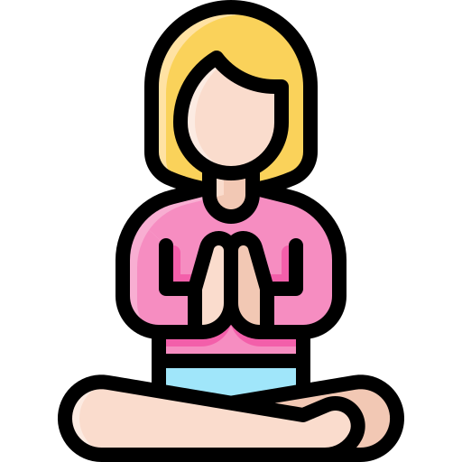 posición de yoga Generic Outline Color icono