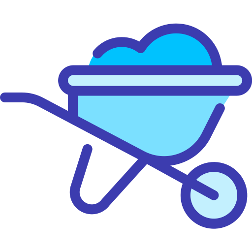 Wheelbarrow Generic Blue icon