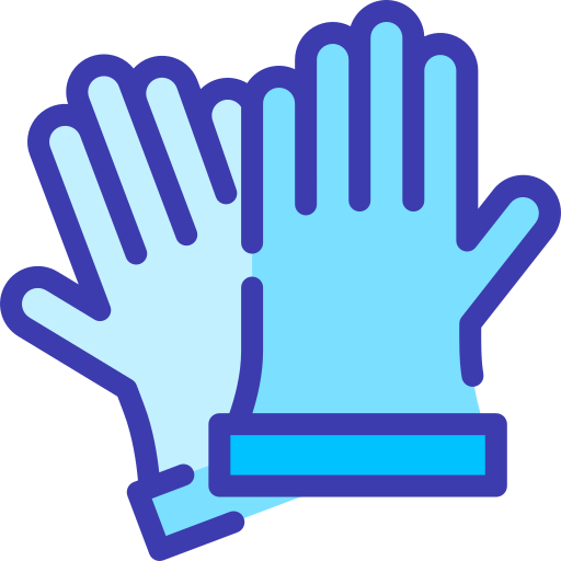 guantes de la mano Generic Blue icono