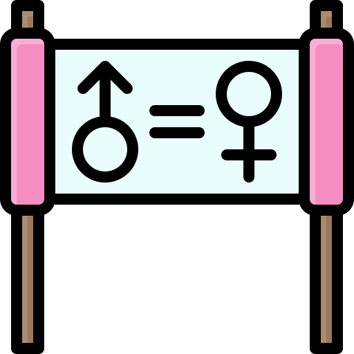 równość płci Generic Outline Color ikona