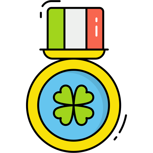 médaille Generic Thin Outline Color Icône