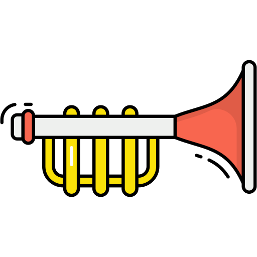 trompeta Generic Thin Outline Color icono