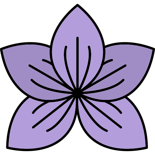 orquídea Generic Thin Outline Color icono