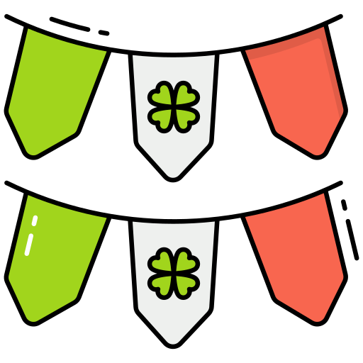 Bunting Generic Thin Outline Color icon