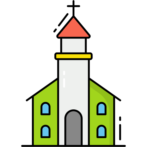 kościół Generic Thin Outline Color ikona