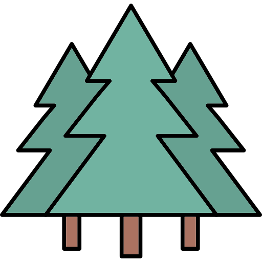bosque Generic Thin Outline Color icono