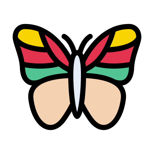 farfalla Vector Stall Lineal Color icona