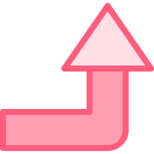 Up arrow Detailed color Lineal color icon