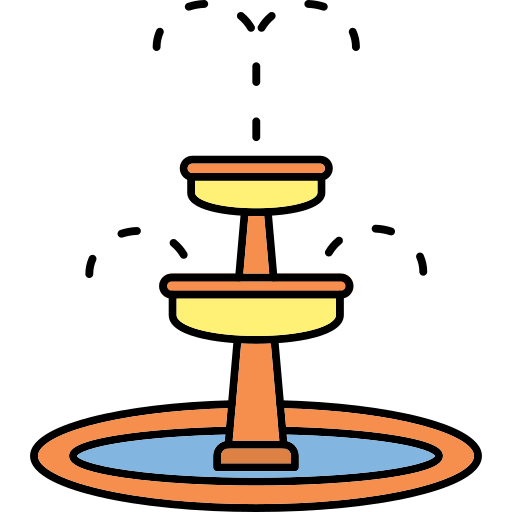 噴水 Generic Thin Outline Color icon
