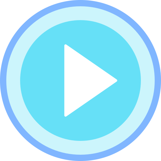 Play button Detailed color Lineal color icon
