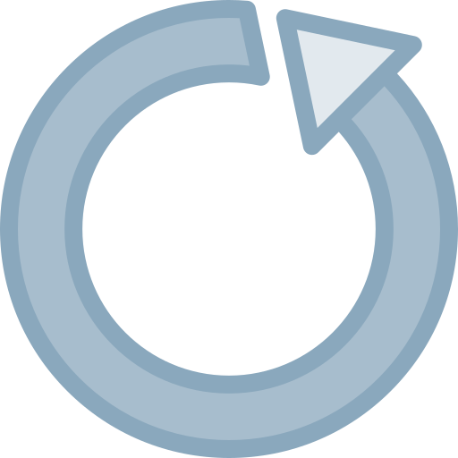 Circular arrow Detailed color Lineal color icon